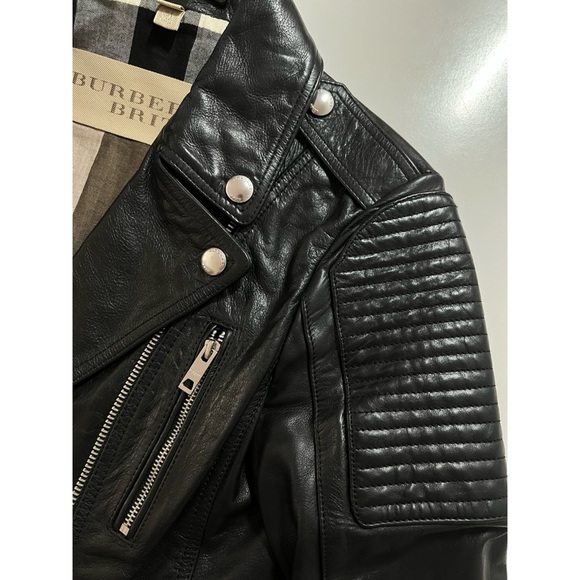 BURBERRY BRIT Leather Moto Jacket - Picture 5 of 8